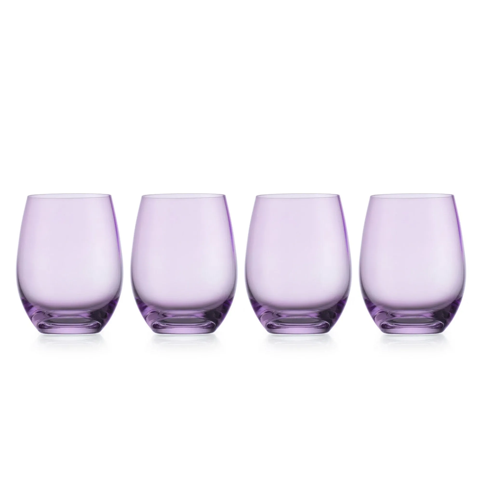 Outlet Godinger Veneto Amethyst Stemless Wine Glass, Set of 4