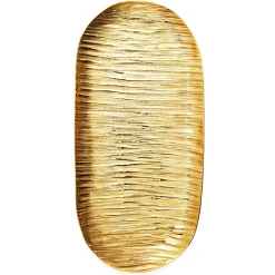 New Godinger Wadi Gold Textured Oval Tray
