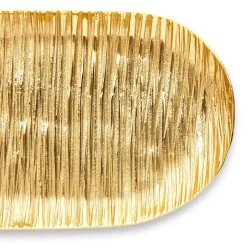 New Godinger Wadi Gold Textured Oval Tray