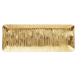 Discount Godinger Wadi Gold Textured Rectangle Tray