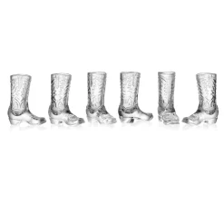 Outlet Godinger Whiskey & Rye Cowboy Boot Shot Glass, Set of 6