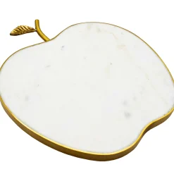 New Godinger White Marble Apple Cheese Board