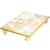 Outlet Godinger White Quartz Gold Edge Raised Challah Board
