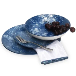 Outlet Godinger Wingate Blue Porcelain 12 Piece Dinnerware Set, Service For 4