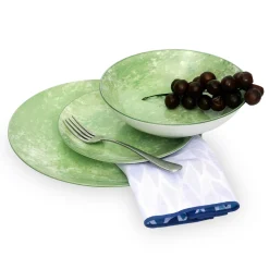 Best Godinger Wingate Lime Porcelain 12 Piece Dinnerware Set, Service For 4