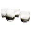 Hot Godinger Wren Black Ombre Double Old Fashion, Set of 4