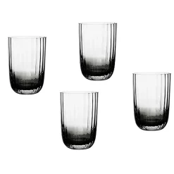 Sale Godinger Wren Black Ombre Highball, Set of 4