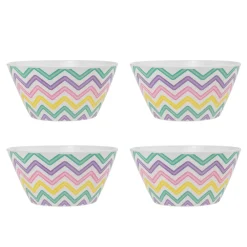 Godinger Zig Zag Melamine Cereal Bowl, Set of 4